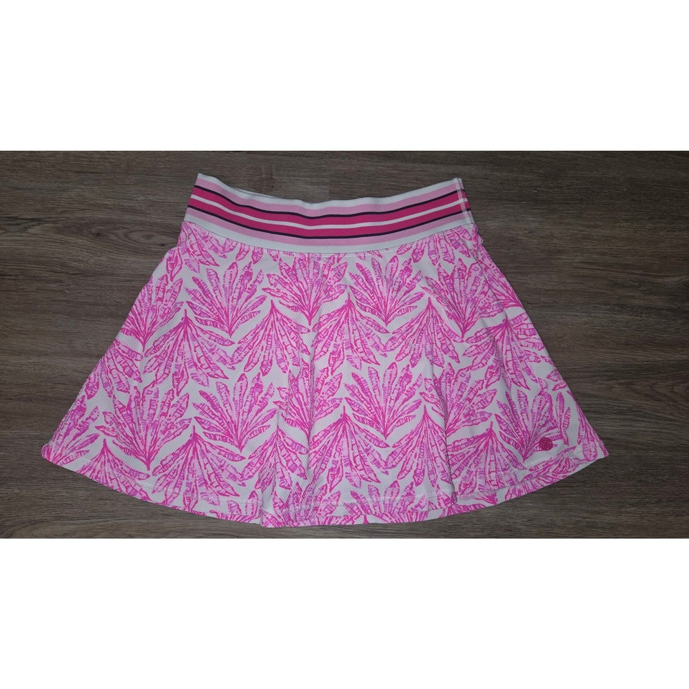 Lilly Pulitzer Luxletic M Tennis Silvana Flutter Skirt Skort shorts-lined Flare